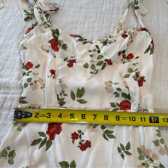 REFORMATION Christine Ruffle Mini Dress Florence Floral Print Size 6 $218 - Picture 11 of 11